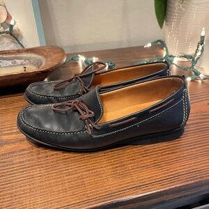 Cole Haan Woman Leather Casual Driving Shoes Loafers Size 7.5B Dark Brown D11732